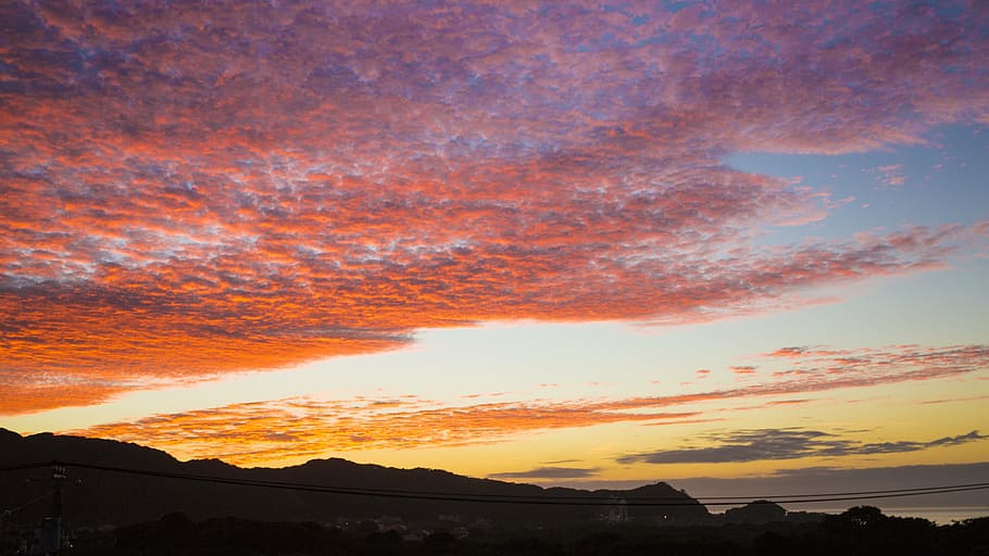 burning clouds, sunset, twilight, cloud - sky, beauty in nature HD wallpaper
