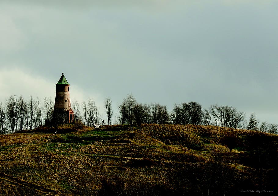 todbjerg, landscape, early springtime, built structure, sky HD wallpaper