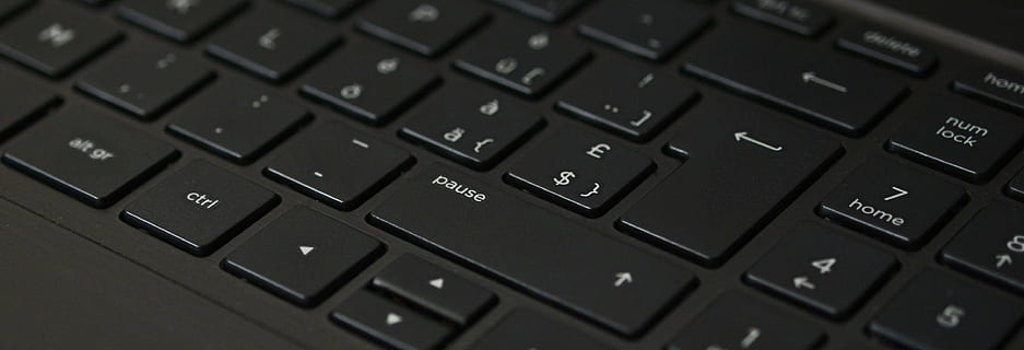 close shot of black computer keyboard, notebook, input, letters HD wallpaper