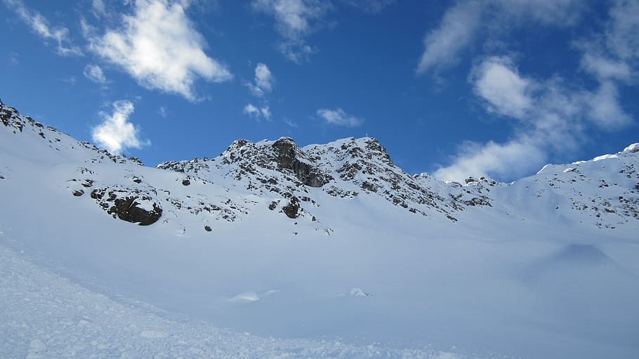 mountains, alpine, snow, cold temperature, winter, cloud - sky HD wallpaper
