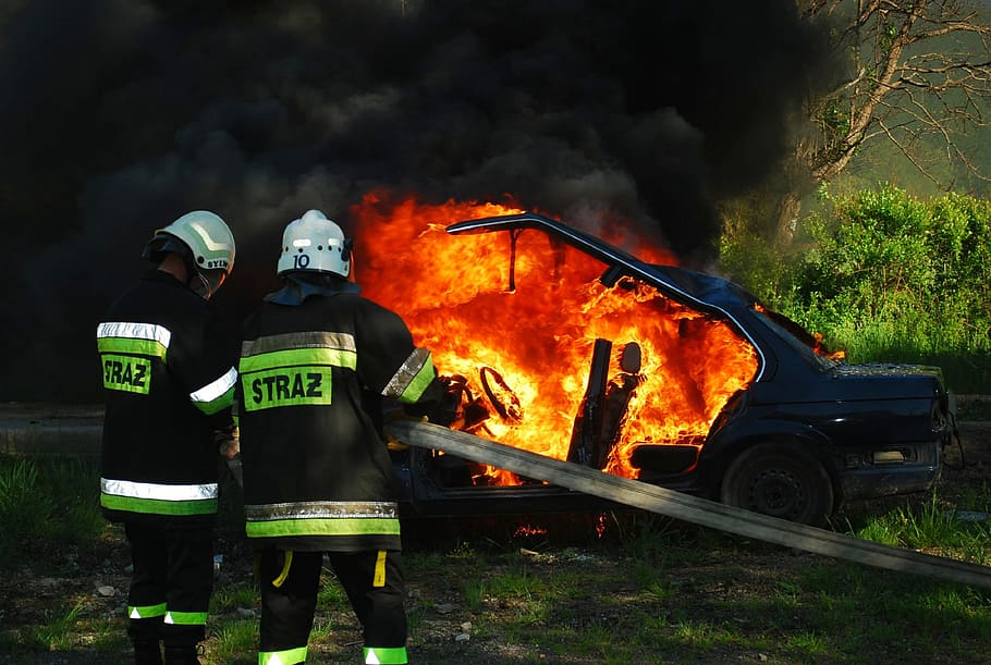 fire, firefighter, extinguish, extinction, firefighters, rescue HD wallpaper