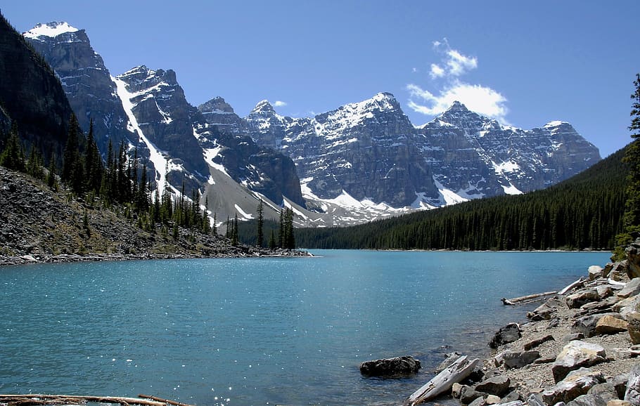 landscape, holidays, canada, lakes, water, mountain, scenics - nature HD wallpaper