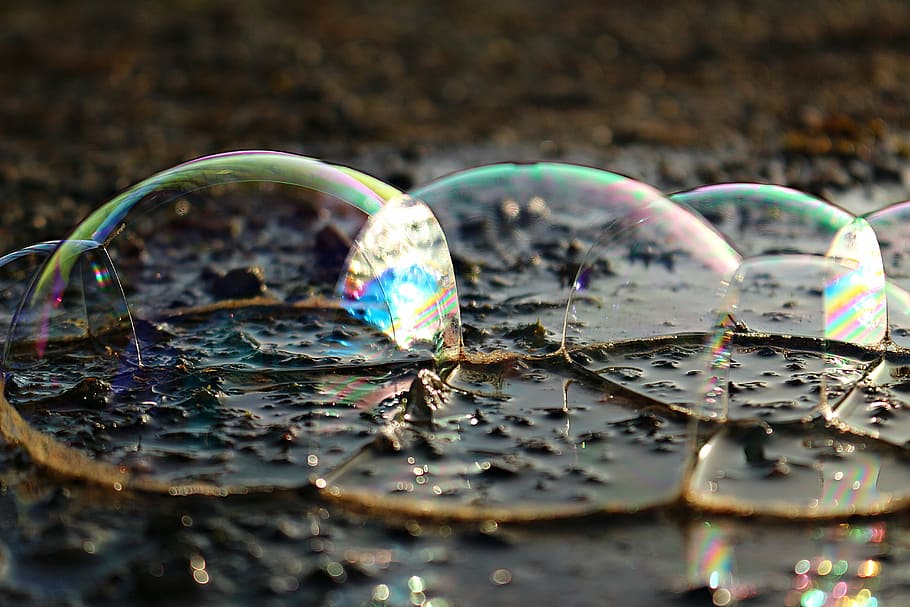 blow, water, puddle, soap bubbles, air bubbles, blubber, water bubbles HD wallpaper