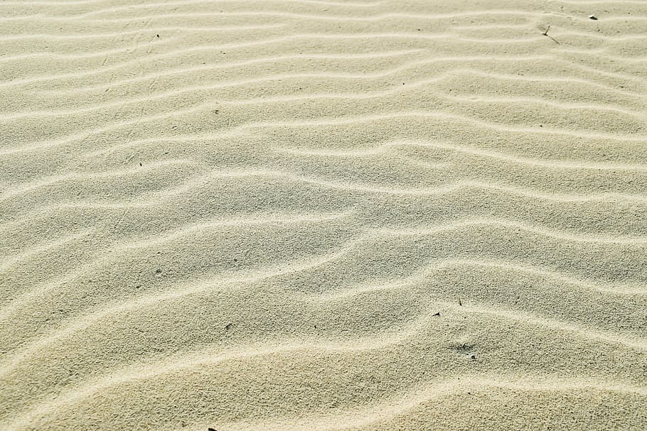 white sand, waves, beach, dunes, backgrounds, full frame, rippled HD wallpaper