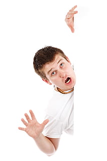 man wearing white shirt with white background, advert, advertisement HD wallpaper
