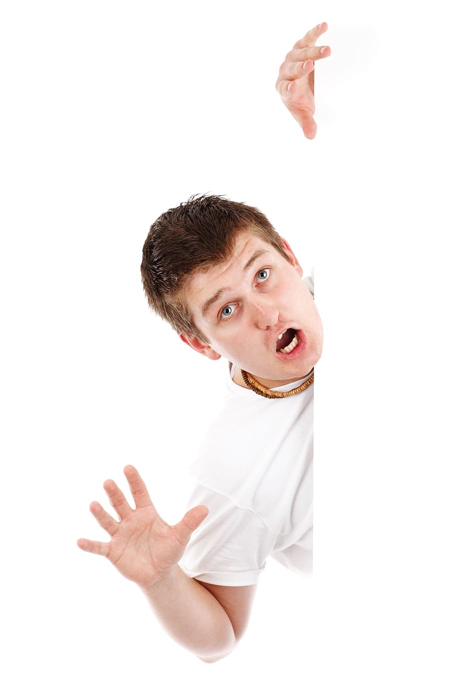 man wearing white shirt with white background, advert, advertisement HD wallpaper