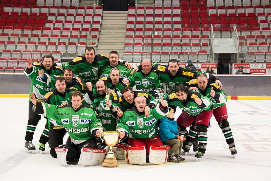 hockey, win, victory, men, group of people, males, real people HD wallpaper