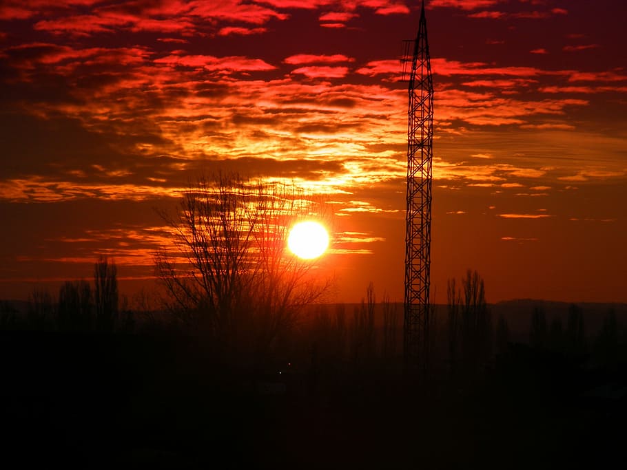 sunset, sky, cloud, twilight, dusk, orange Color, nature, sunrise - Dawn HD wallpaper