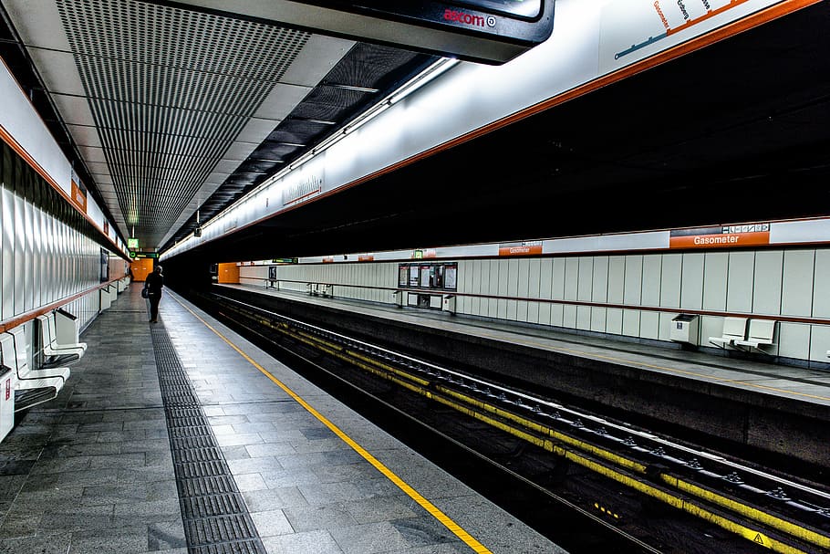 station, metro, underground, train, travel, railway, transportation HD wallpaper