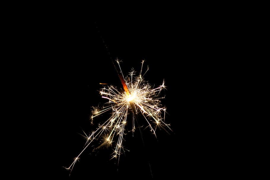 Photo of Illuminated Sparklers, blur, bright, celebration, close-up HD wallpaper