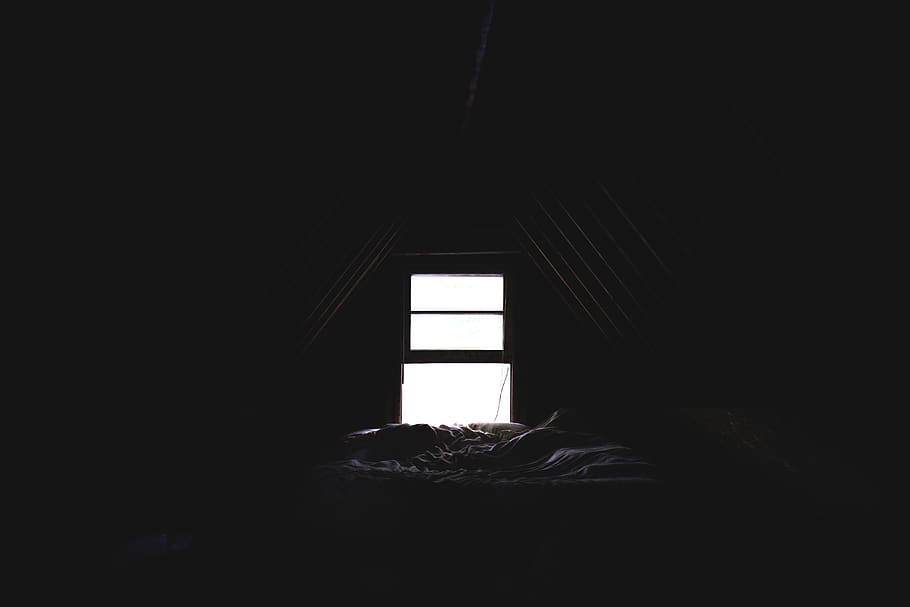 dark, room, window, light, indoors, copy space, domestic room HD wallpaper