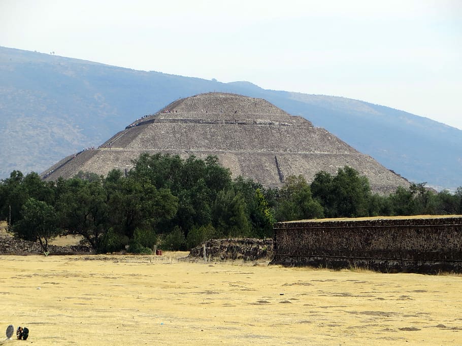 Mexico, Teotihuacan, Pyramid Of The Sun, city of the gods, esplanade, HD wallpaper