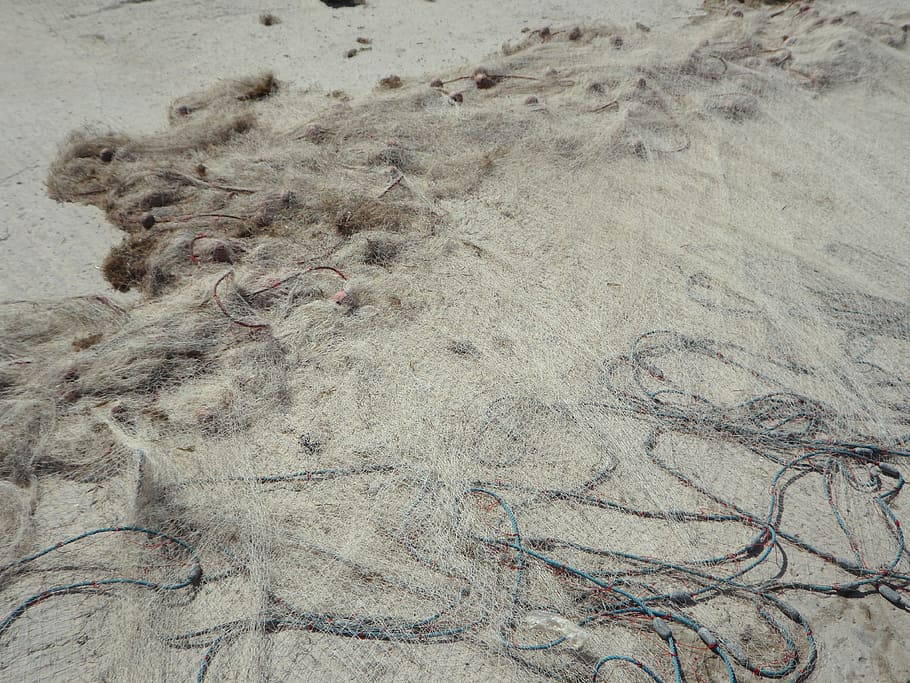 fishing, port, network, dry nets, fishing net, land, sand, high angle view HD wallpaper