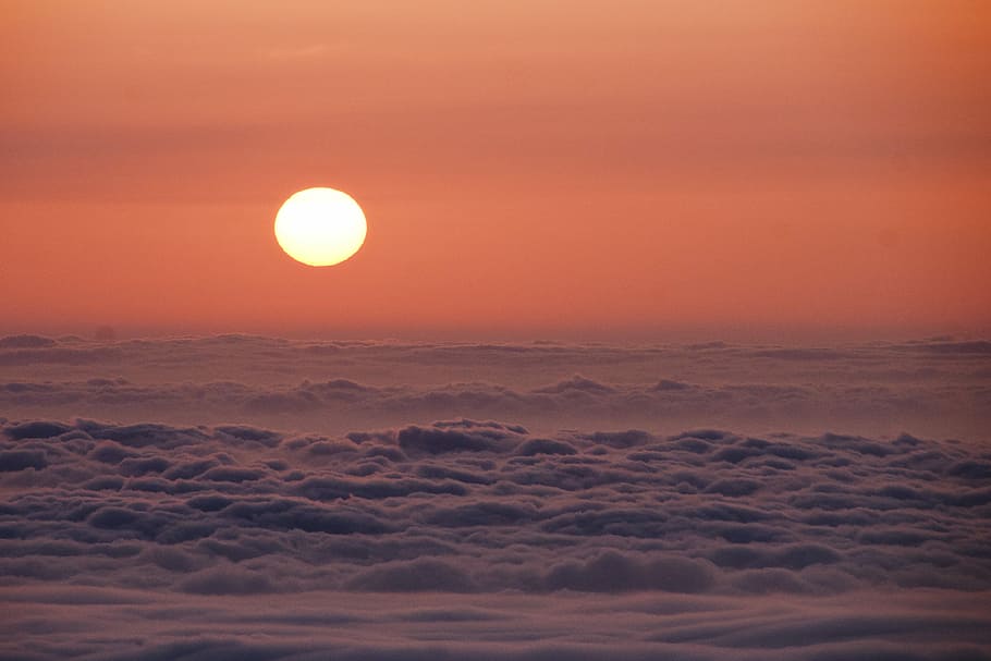 Taishan Mountain, Clouds, Sunrise, sunset, beauty in nature HD wallpaper