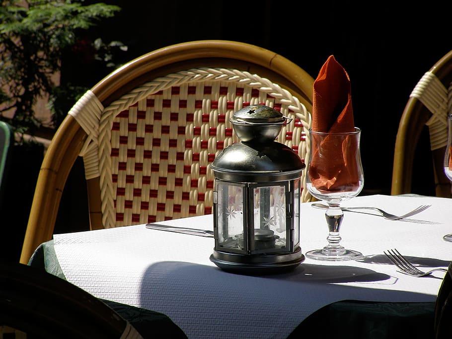 Bistro, France, Dine, Cutlery, Mood, sunlight, atmosphere, provence, HD wallpaper