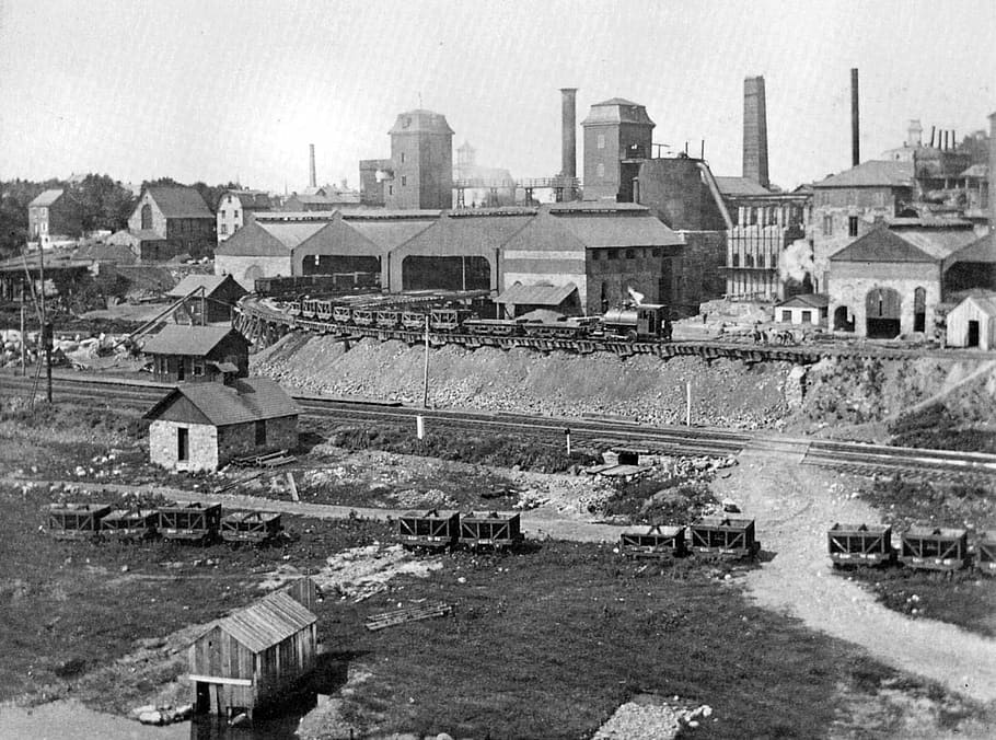 The Allentown Rolling Mill Company, photographed in 1889 in Pennsylvania, HD wallpaper