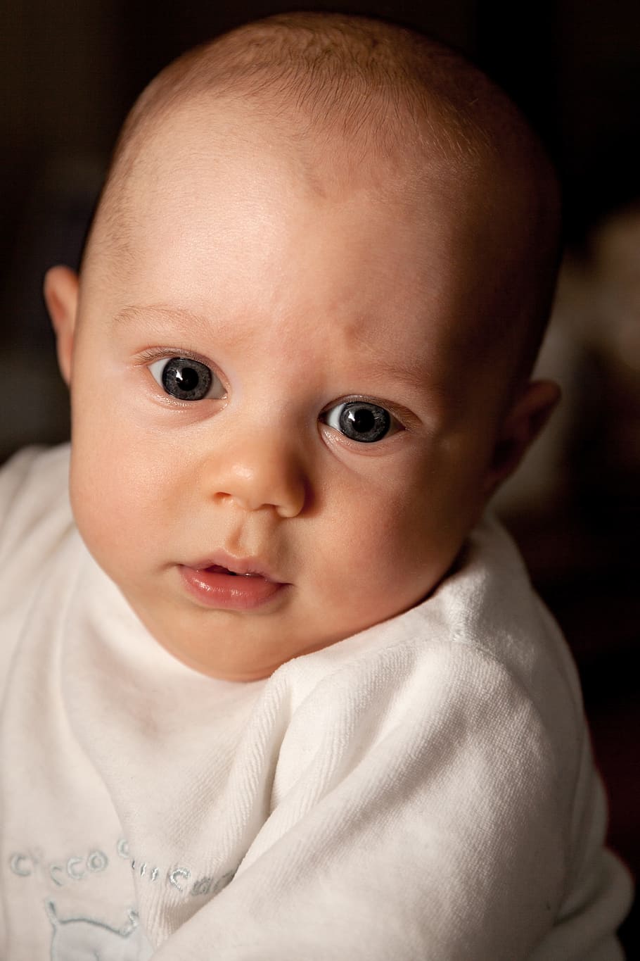 baby's white top, adorable, boy, caucasian, child, cute, eyes HD wallpaper