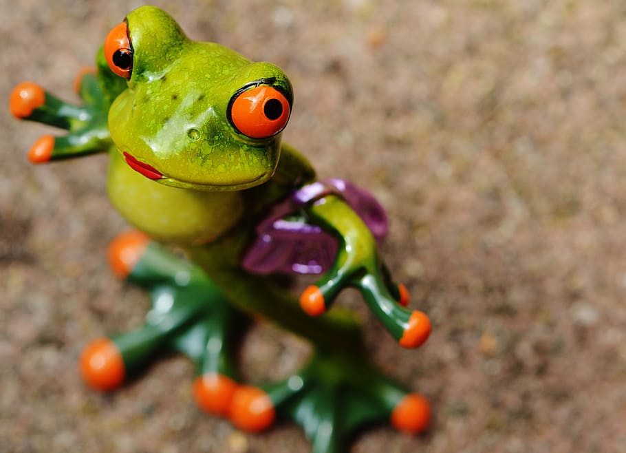 frog, chick, funny, cute, sweet, figure, close, eyes, animal HD wallpaper