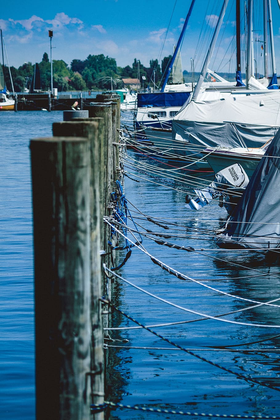port, boot, constance, water, nautical vessel, transportation HD wallpaper
