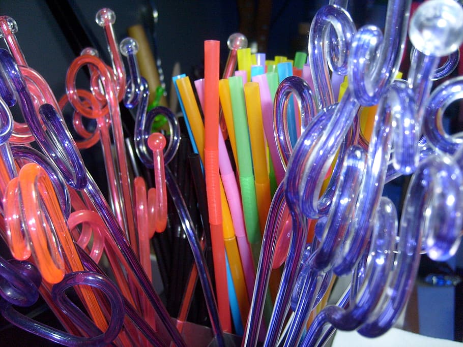 straw, straws, plastic, bar, cocktail, drinks, sip, large group of objects HD wallpaper