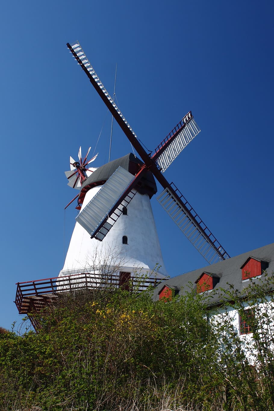 denmark, dybbøl, mill, spring, sky, wind power, wind turbine HD wallpaper