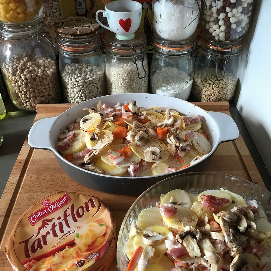 tartiflette, cheese, kitchen, food and drink, freshness, table HD wallpaper