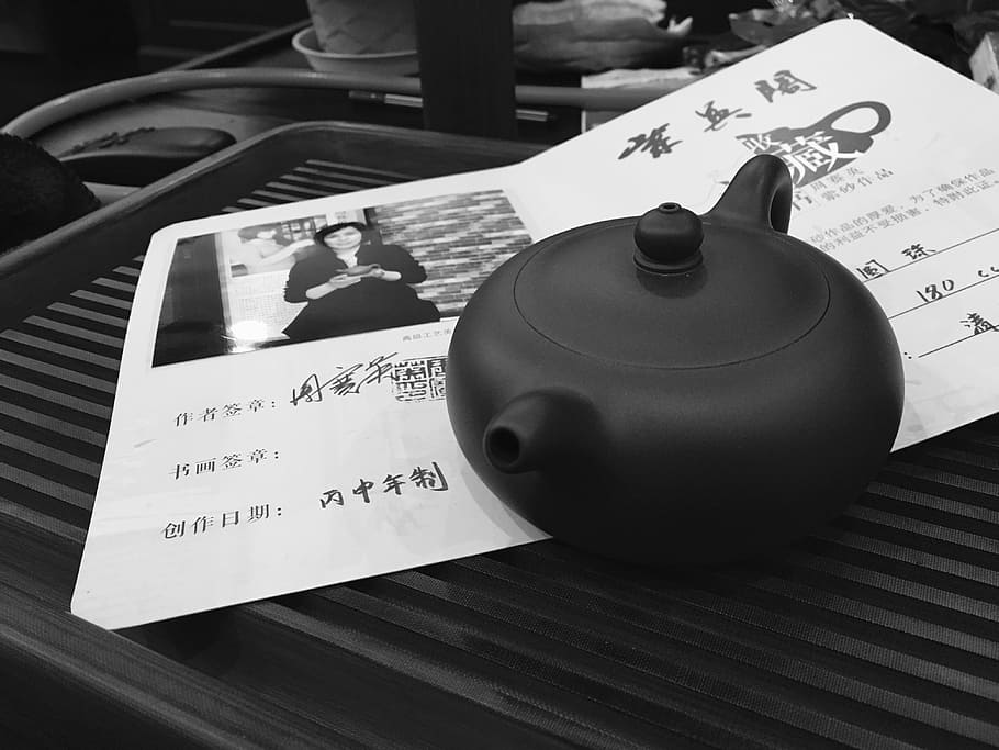 teapot, tea tray, certificate, text, table, communication, western script HD wallpaper