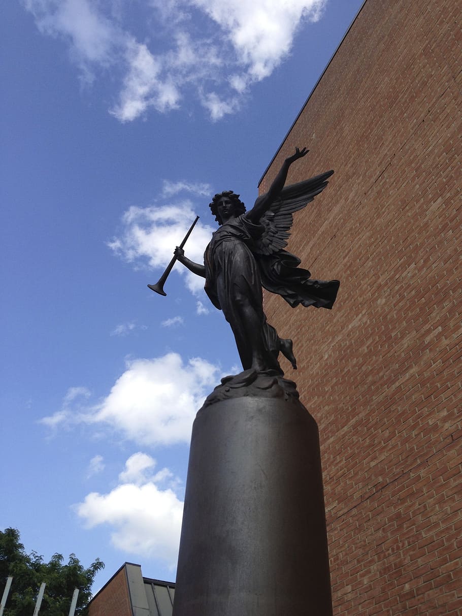 statue, ottawa, canada, metal, sculpture, art and craft, low angle view HD wallpaper