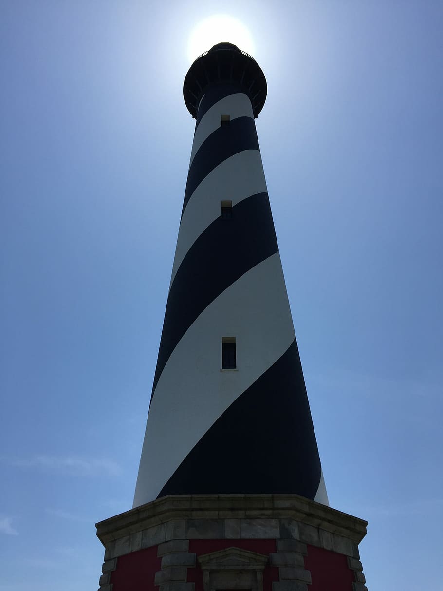 Lighthouse, Sun, Ocean, Shore, sky, coastline, architecture HD wallpaper