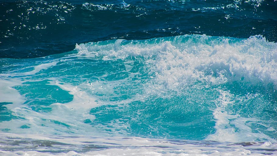 Wave, Smashing, Foam, Spray, Energy, water, splash, liquid HD wallpaper