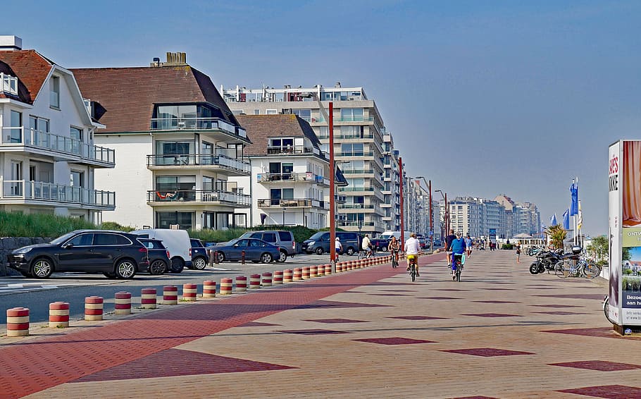 belgium, the seaside resort of knokke, beach promenade, north sea, HD wallpaper