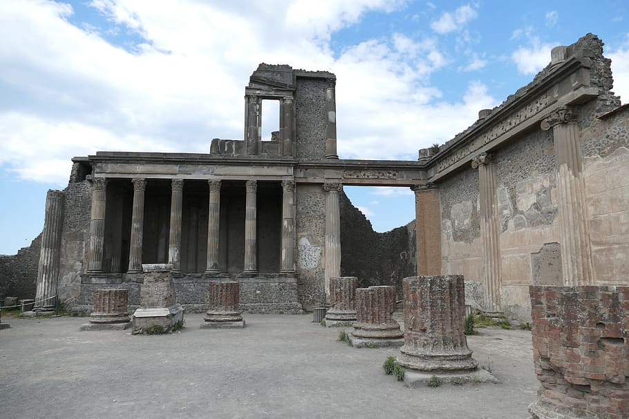 pompeii, italy, naples, antiquity, columnar, places of interest, HD wallpaper