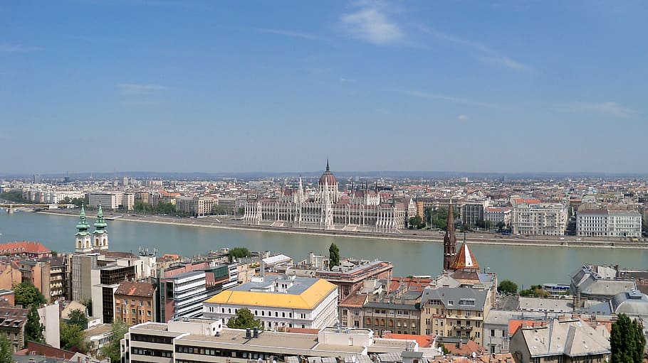 budapest, danube, view, hungary, architecture, building exterior HD wallpaper