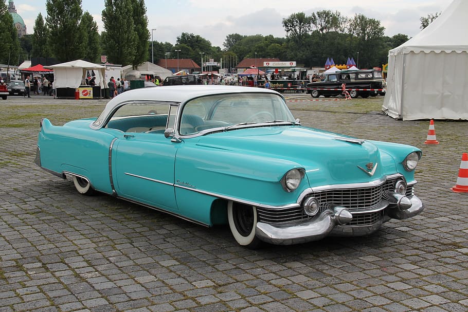 american car, oldtimer, classic, turquoise, automotive, old-fashioned, HD wallpaper