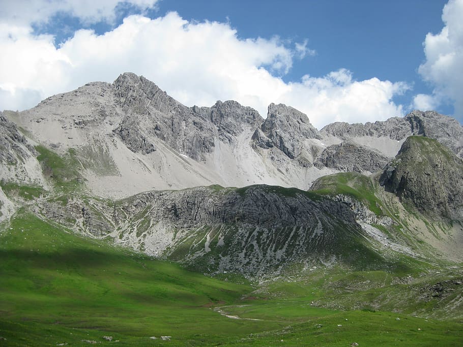 alps, austria, nature, summer, landscape, europe, green, mountain HD wallpaper