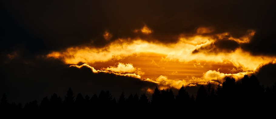selective photograph of a fire, sun, evening sky, sunset, abendstimmung HD wallpaper