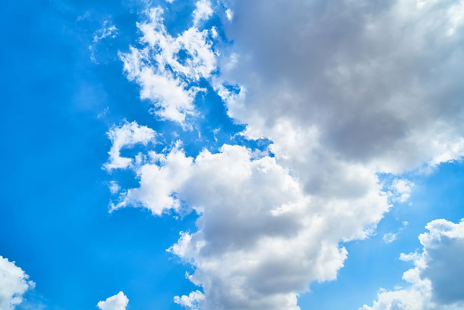 cloud, blue, sunset, background, composition, space, unbelievable HD wallpaper