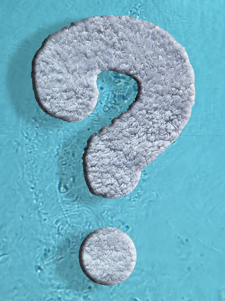 gray question mark on water illustration, Swimming Pool, Cleaning HD wallpaper