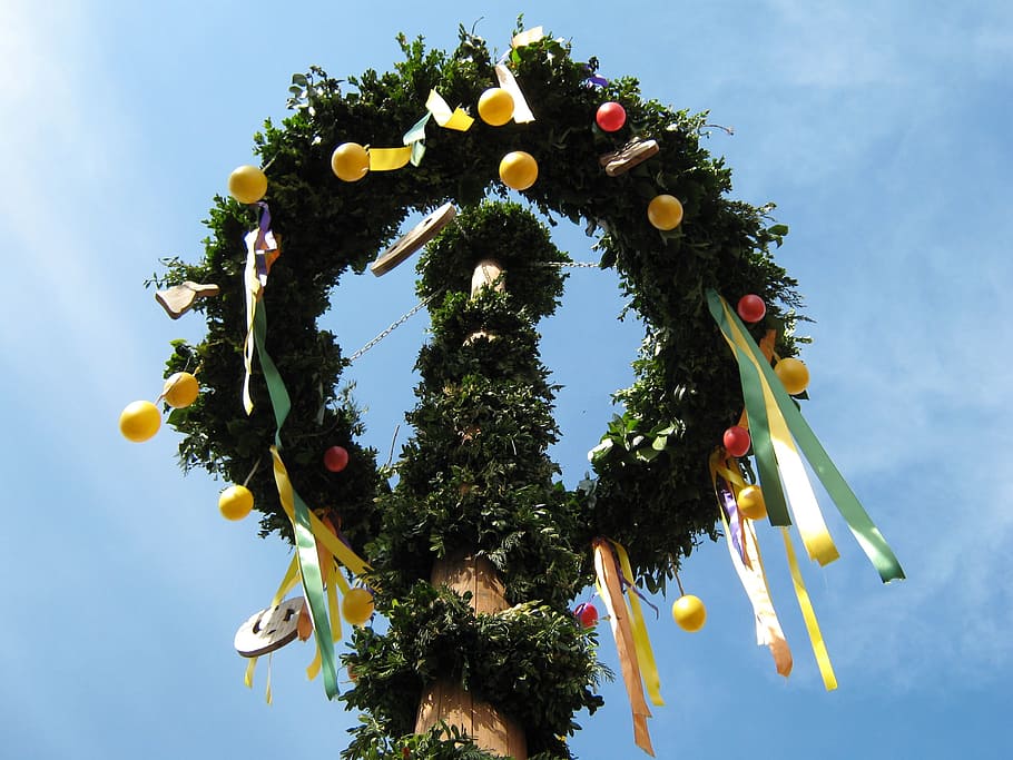 Tree, Easter Eggs, easter tree, egg tree, festival, wreath HD wallpaper