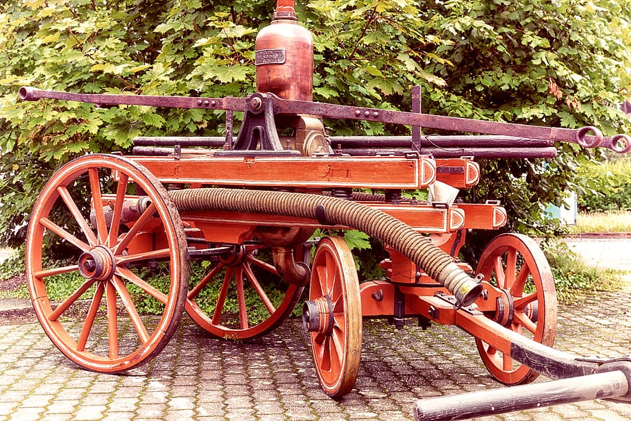 fire, delete, fire engines, brand, fire fighting, antique, historically HD wallpaper