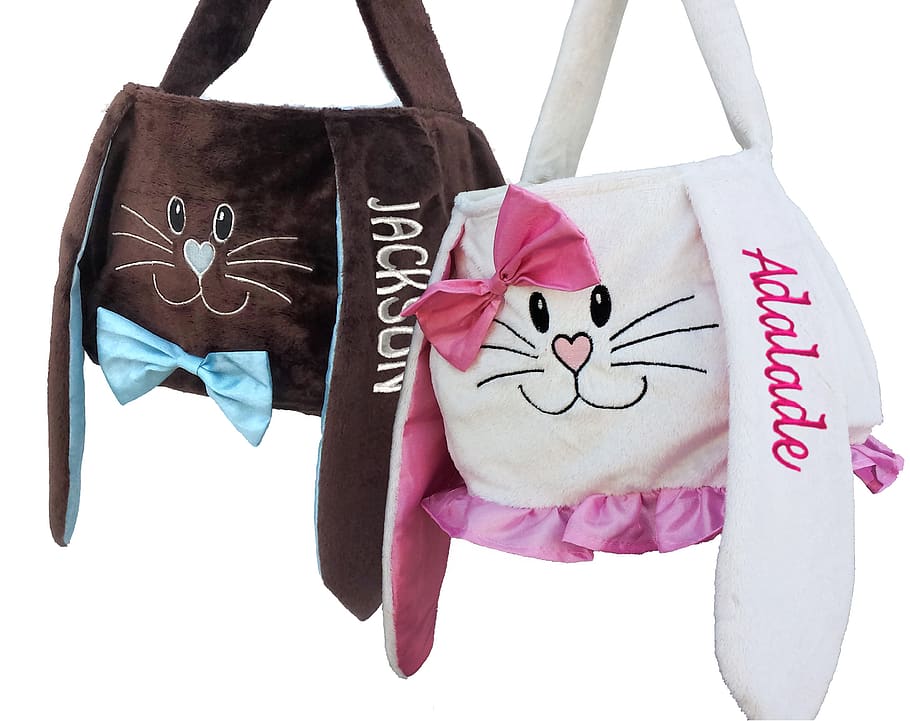 easter baskets, bunny, plush, holidays, hanging, no people HD wallpaper