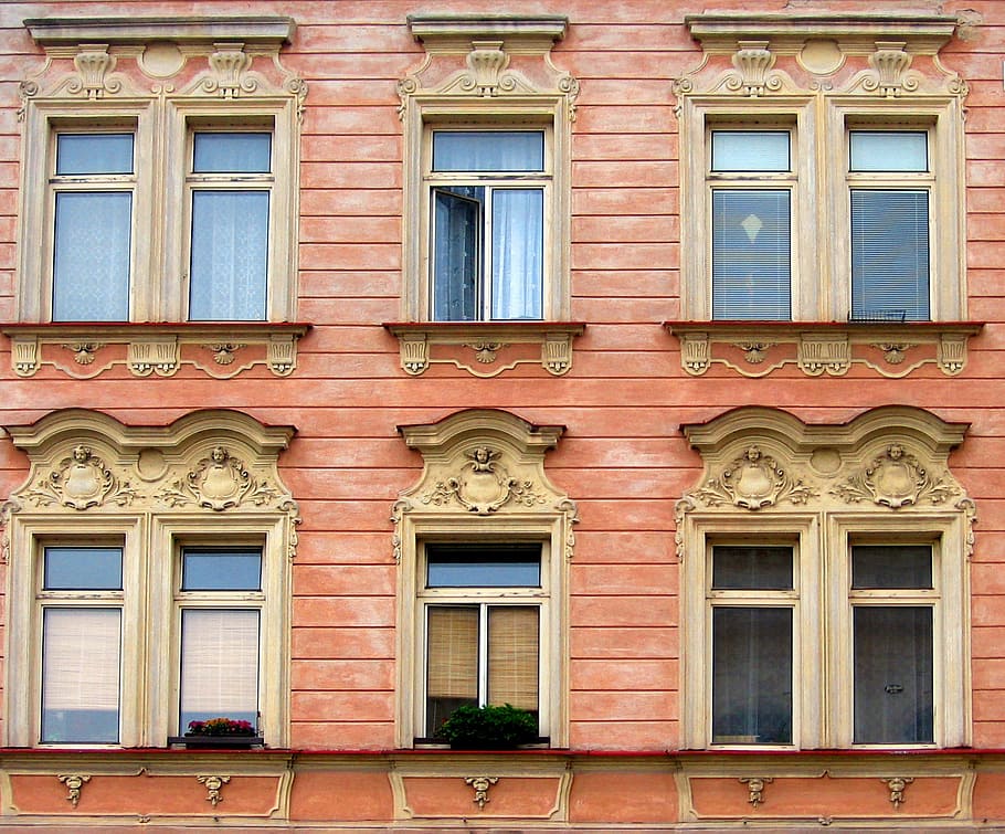 window, facade, architecture, building, old window, ornaments HD wallpaper