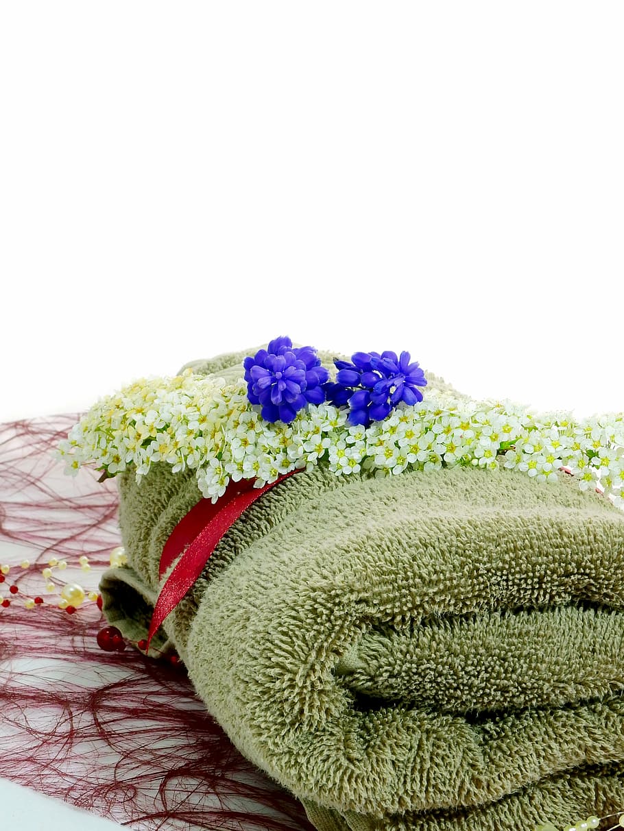 flower, deco, decoration, flora, plant, towel, wellness, massage HD wallpaper