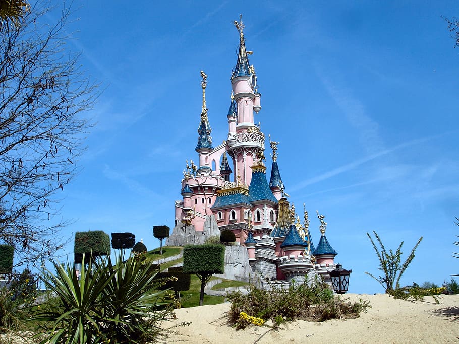 Walt Disney Castle photography, Disneyland Paris, theme, fairytale castle, HD wallpaper