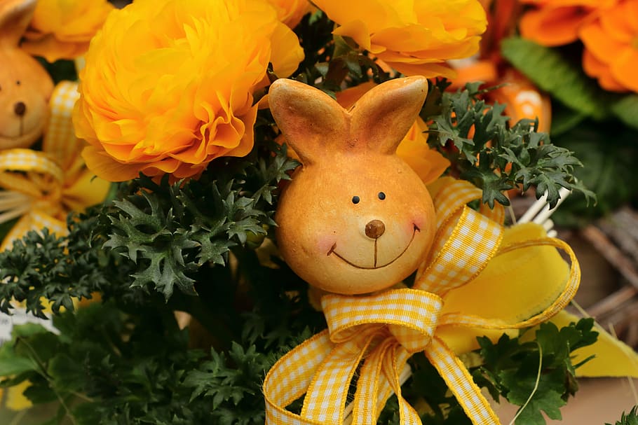 easter bunny, deco, decoration, close, figure, deco-hase, spring HD wallpaper