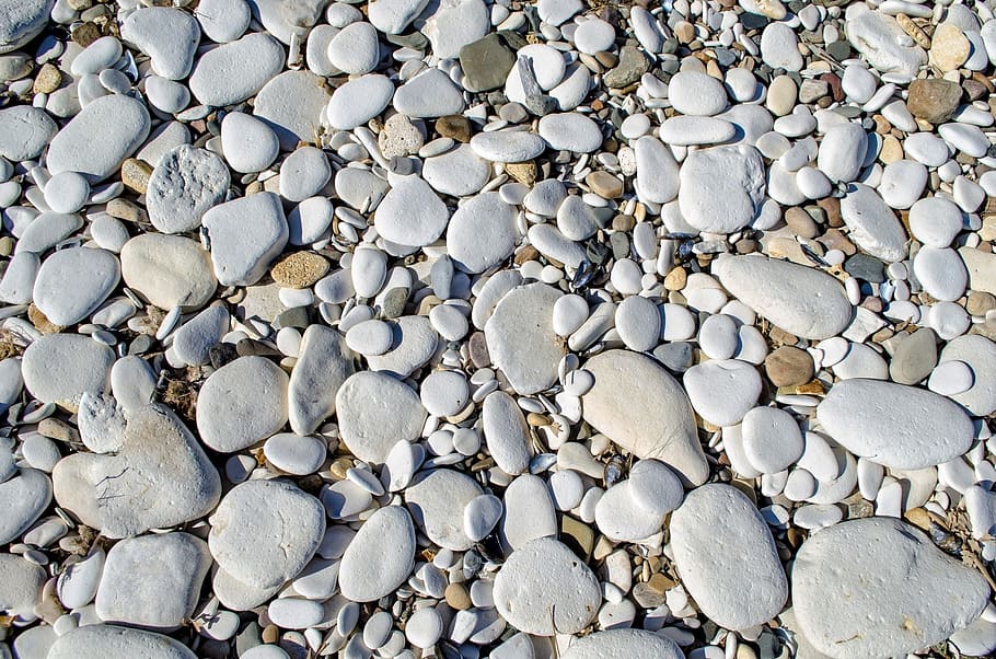 grey and brown rocks, stone, background, abstract, zen, beach HD wallpaper