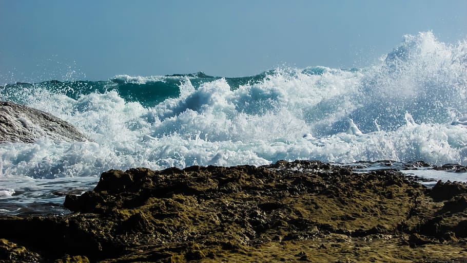 Wave, Bubbles, Foam, Spray, Energy, water, splash, liquid, sea HD wallpaper