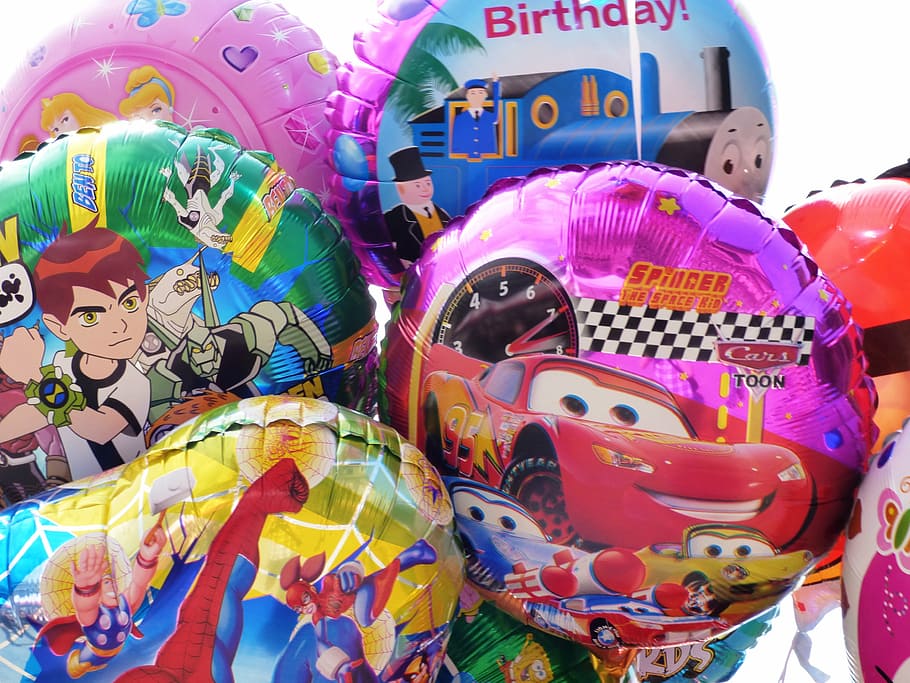 balloon, balloons, colorful, festival, fun, birthday, inflatable, HD wallpaper