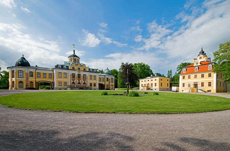 castle, belvedere, weimar, thuringia germany, old building HD wallpaper