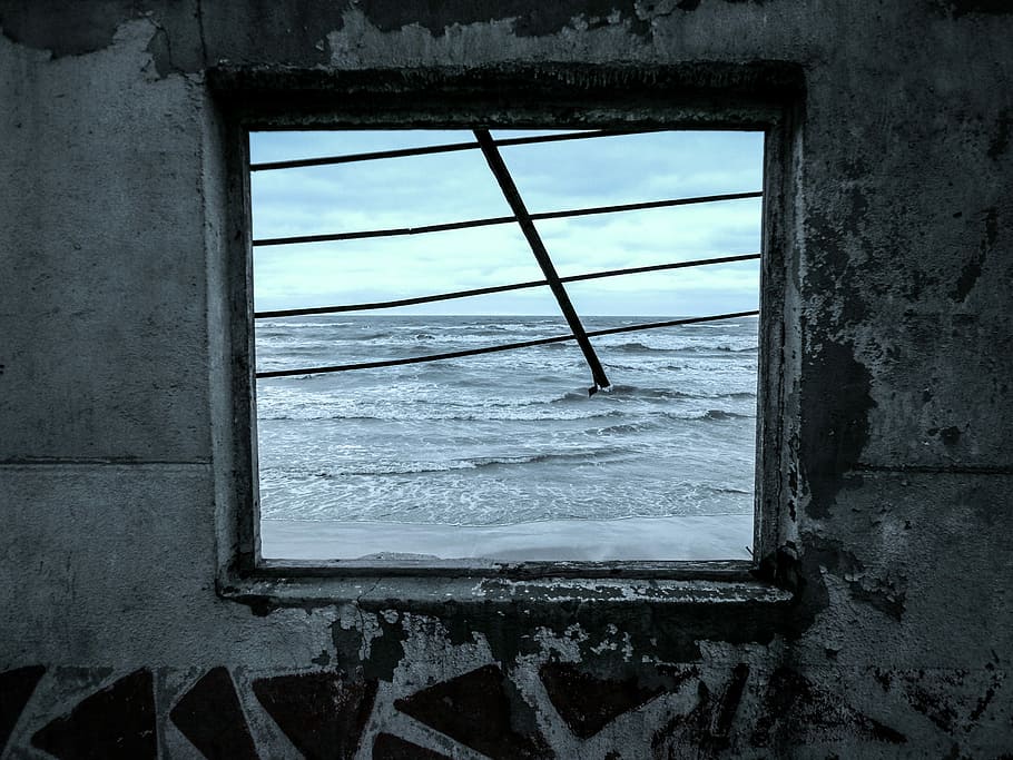 window, blank, wall, frame, the abandoned, architecture, built structure HD wallpaper